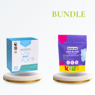 Multibiotics Mind PS128 & Herbaland Kid's Calm & Chill Gummies (Bundle)
