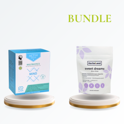 Multibiotics Mind PS128 and Herbaland Sweet Dreams Gummies (Bundle)