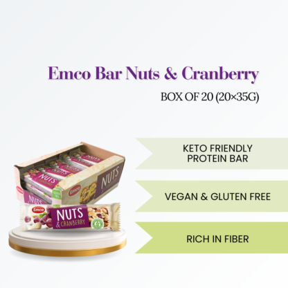 Emco Bar Nuts & Cranberry 35g Halal (Box of 20)