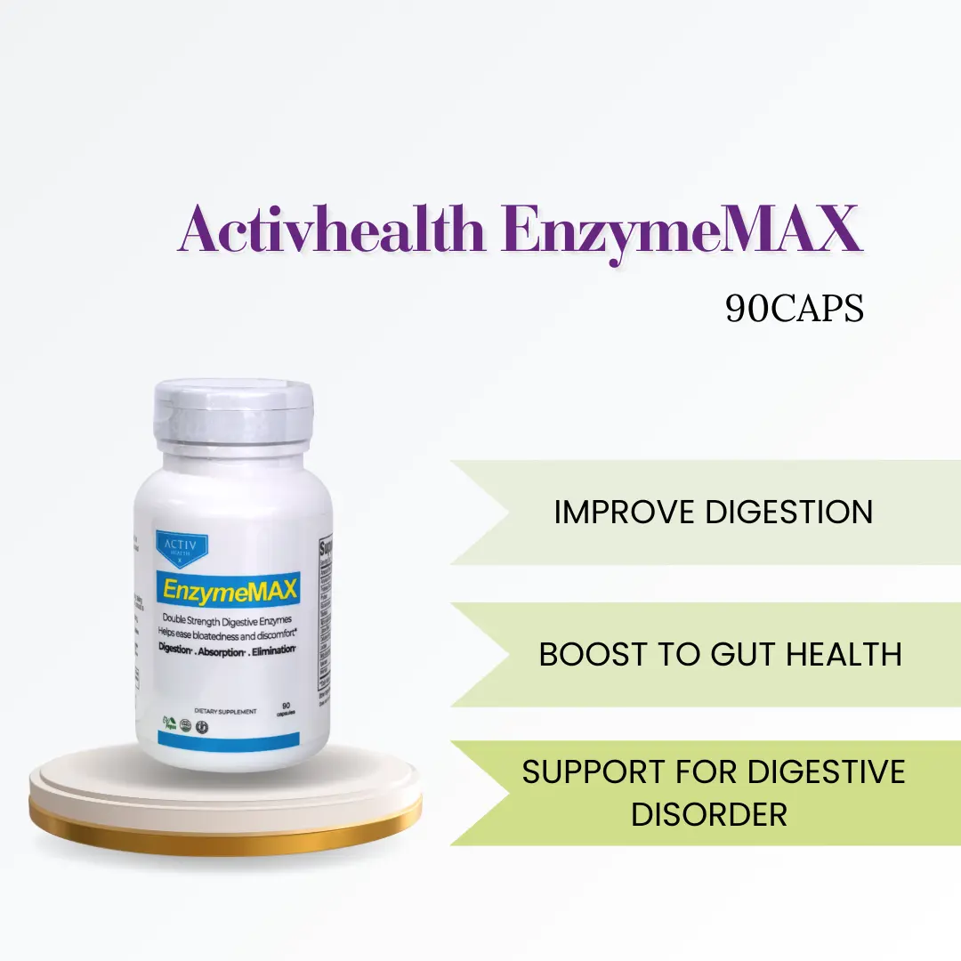 ActivHealth EnzymeMAX 90 Capsules - Digestive Enzyme Supplement