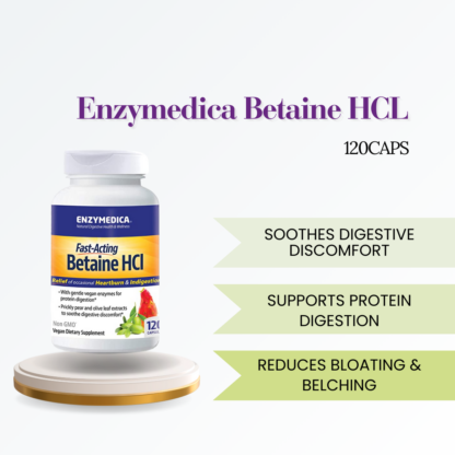 Enzymedica - Betaine HCl, 120 Capsules
