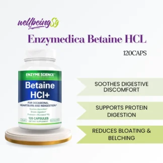 Enzymedica Betaine HCl, 120 Capsules