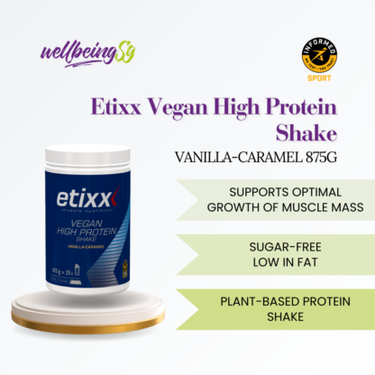 Etixx Vegan High Protein Shake - Vanilla Caramel Flavour 875g