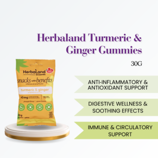 Herbaland Turmeric & Ginger Gummies 30g (Halal)
