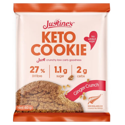 Justine's Keto Cookie,Ginger Crunch 40g Halal - Image 2