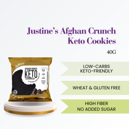 Justines Keto Cookie, Afghan Crunch 40g Halal
