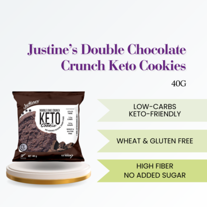 Justines Keto Cookie, Double Choc Crunch 40g Halal