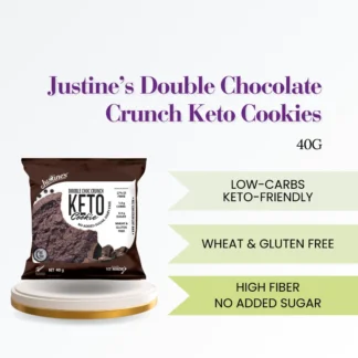 Justines Keto Cookie, Double Choc Crunch 40g Halal