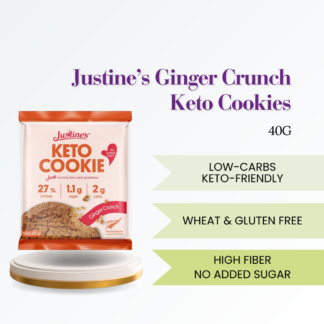 Justine's Keto Cookie,Ginger Crunch 40g Halal